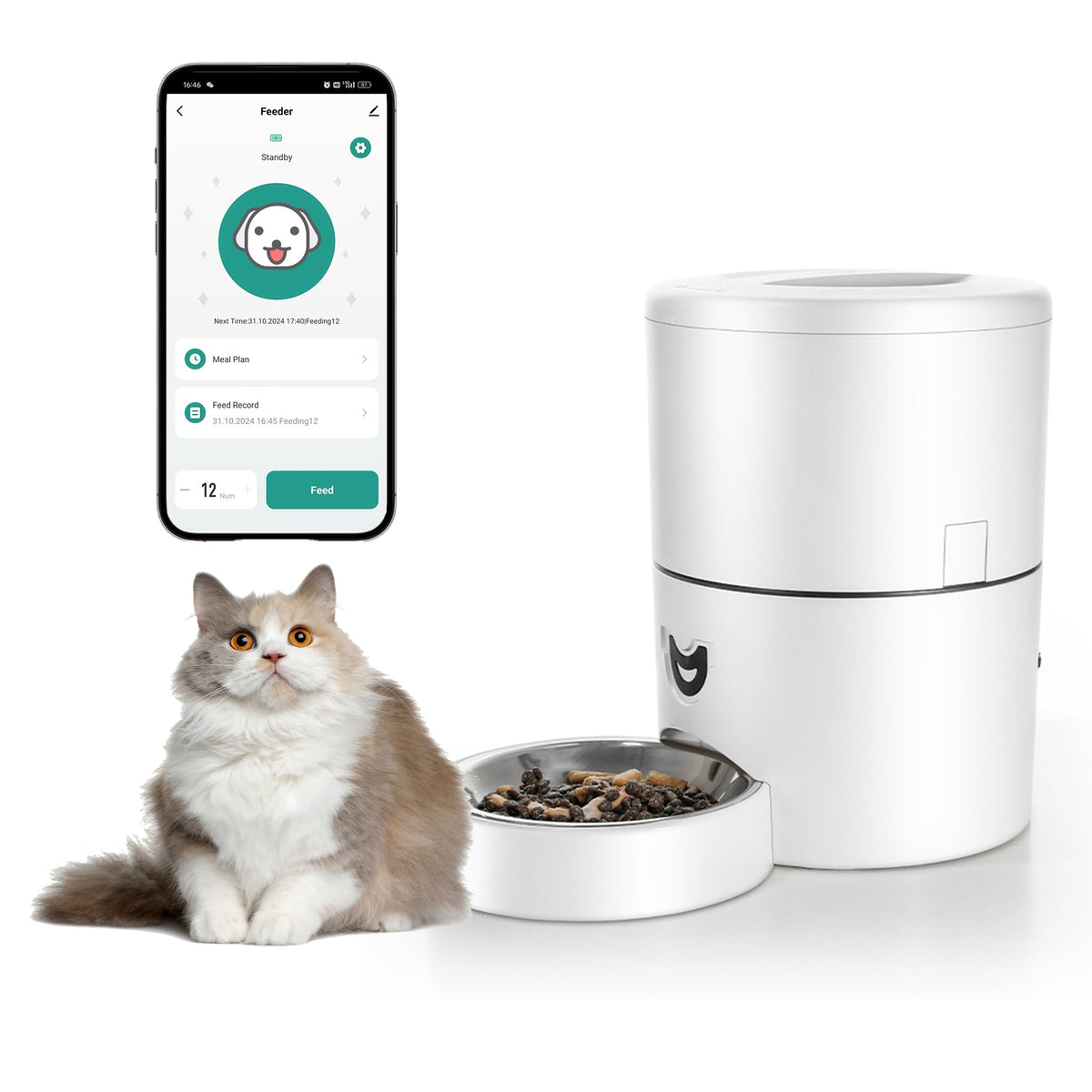 Automatic Pet Feeder for Consistent Meals | App Schedule & 4L Hopper