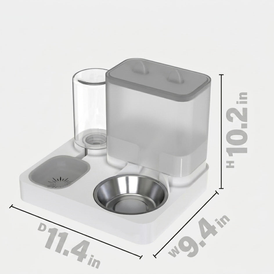 Gravity Pet Feeder & Water Dispenser | No Power Needed