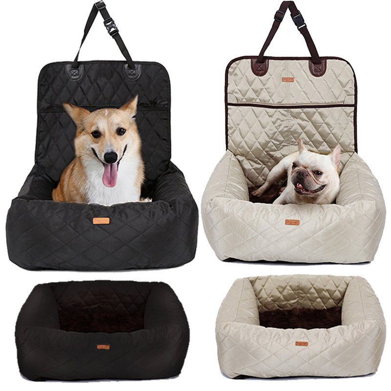 2-in-1 Pet Car Seat Bed for Dogs & Cats