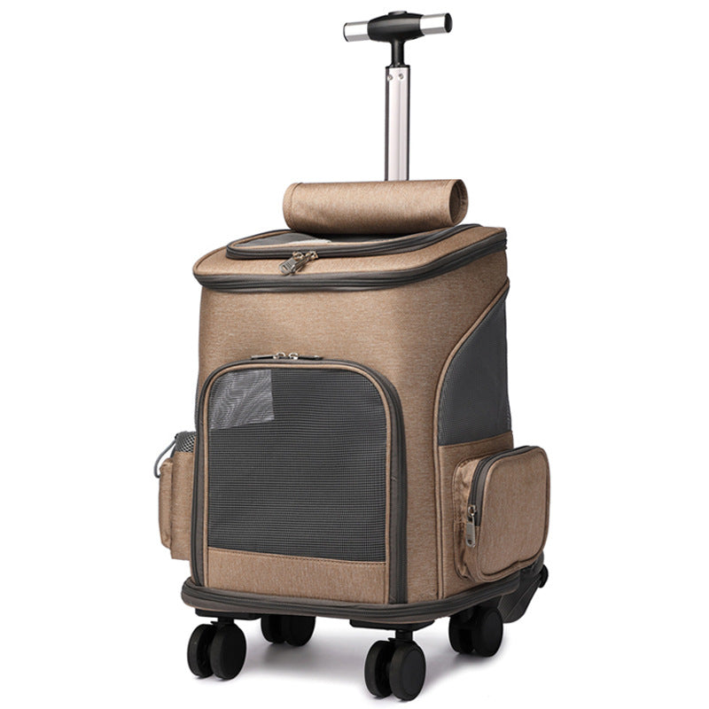 Foldable Pet Backpack with Wheels