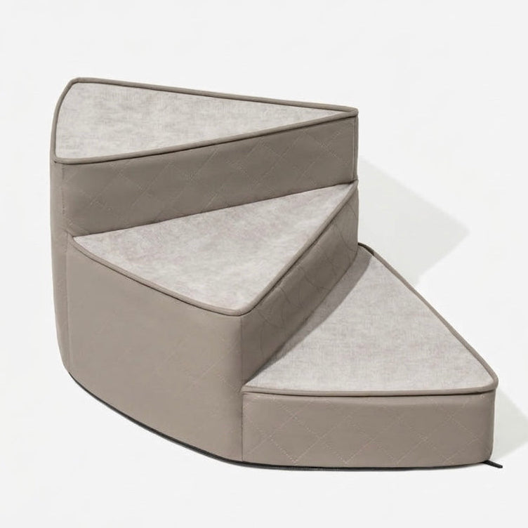 Spiral Dog Stairs for Beds & Sofas | Faux Leather & Joint-Friendly