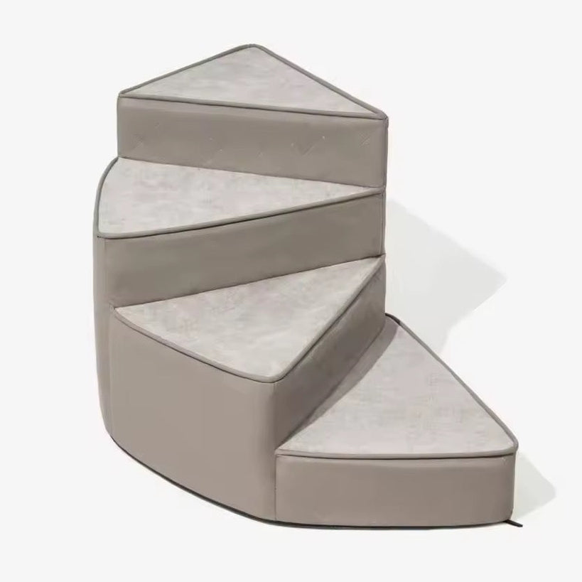 Spiral Dog Stairs for Beds & Sofas | Faux Leather & Joint-Friendly