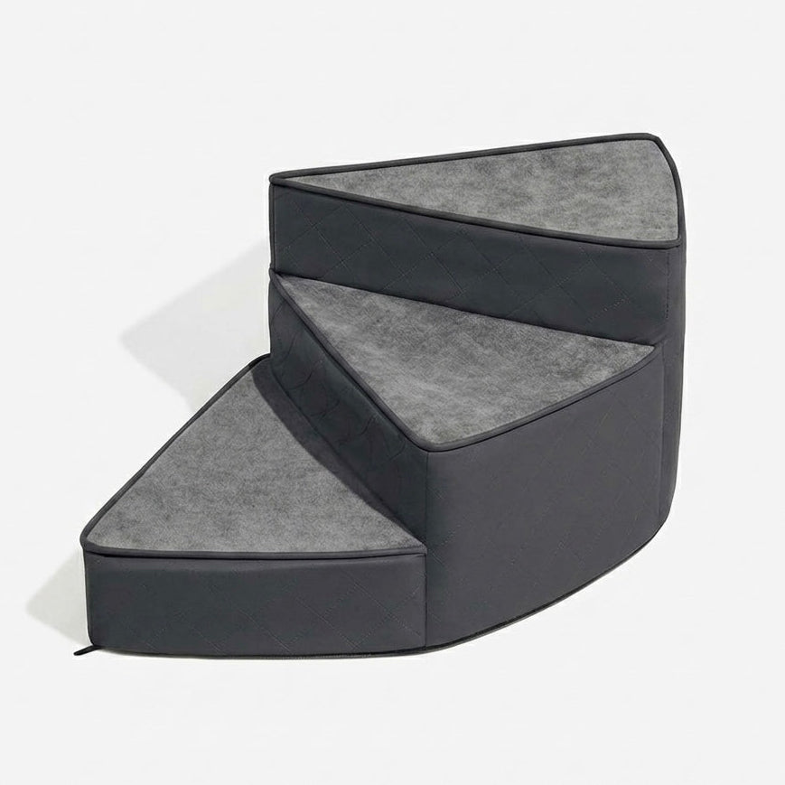 Spiral Dog Stairs for Beds & Sofas | Faux Leather & Joint-Friendly
