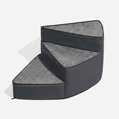 Spiral Dog Stairs for Beds & Sofas | Faux Leather & Joint-Friendly