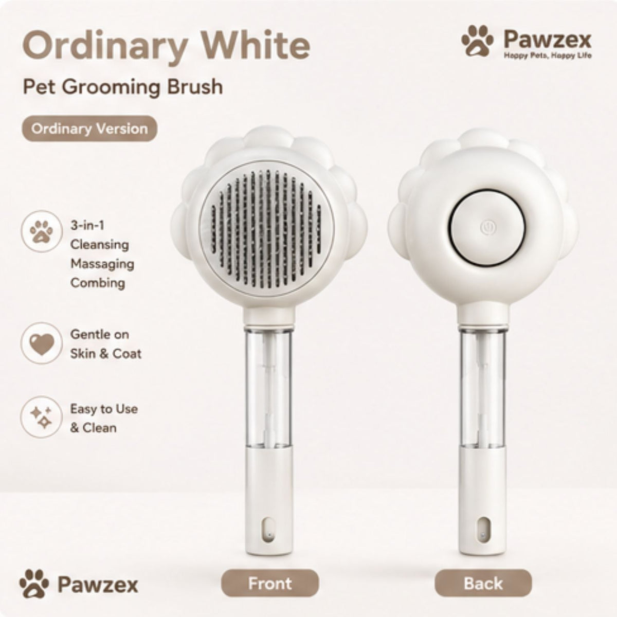 2-in-1 Self-Cleaning Pet Brush with Spray