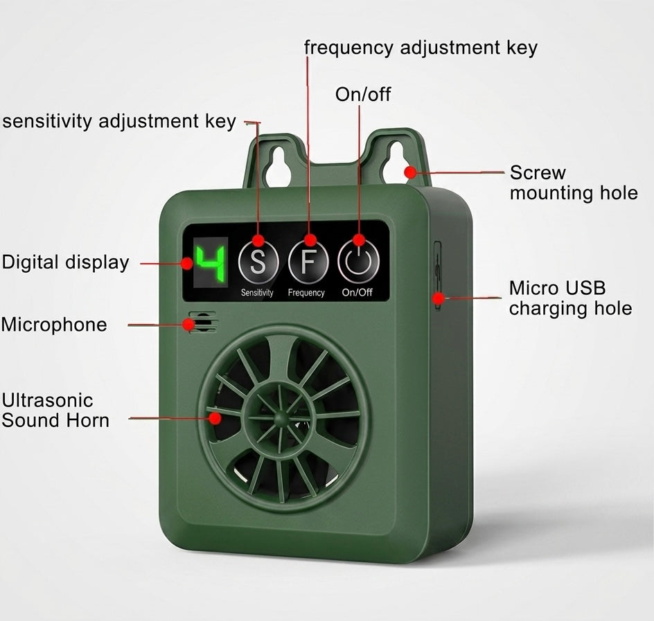 Outdoor Bark Control Device | Weatherproof Ultrasonic & Rechargeable