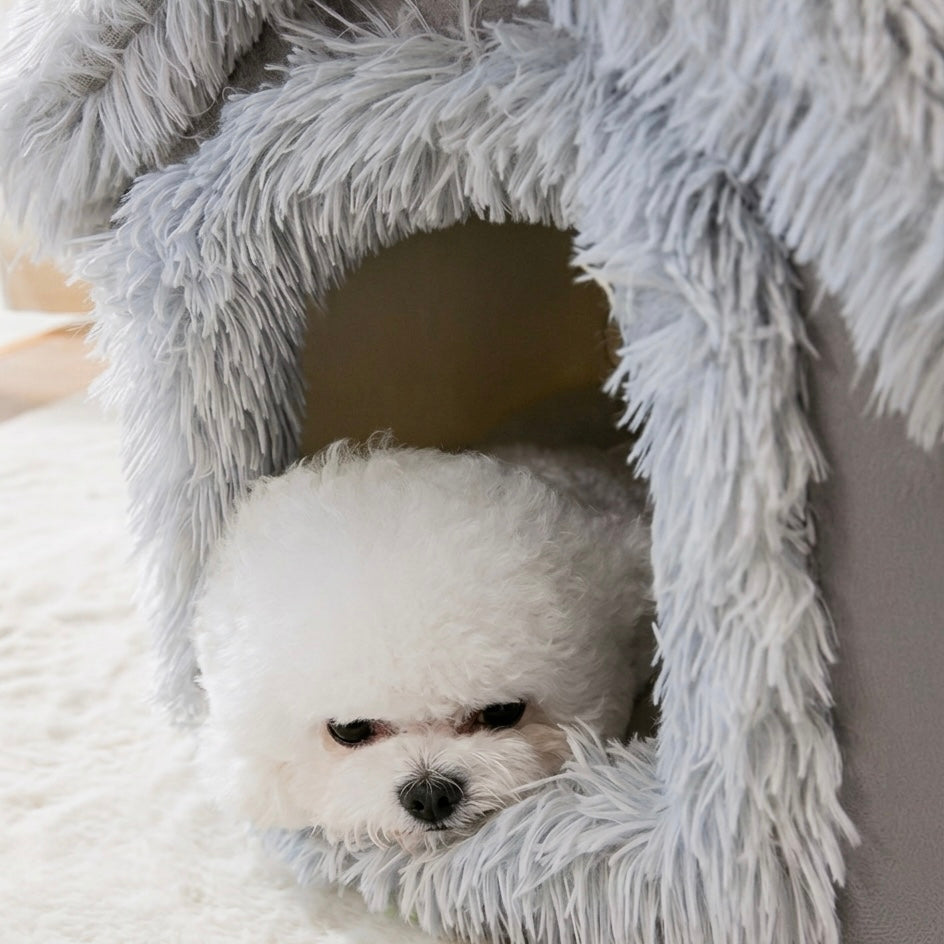 Fleece Pet Bed for Dogs & Cats | Soft Washable Cover & Non-Slip Base