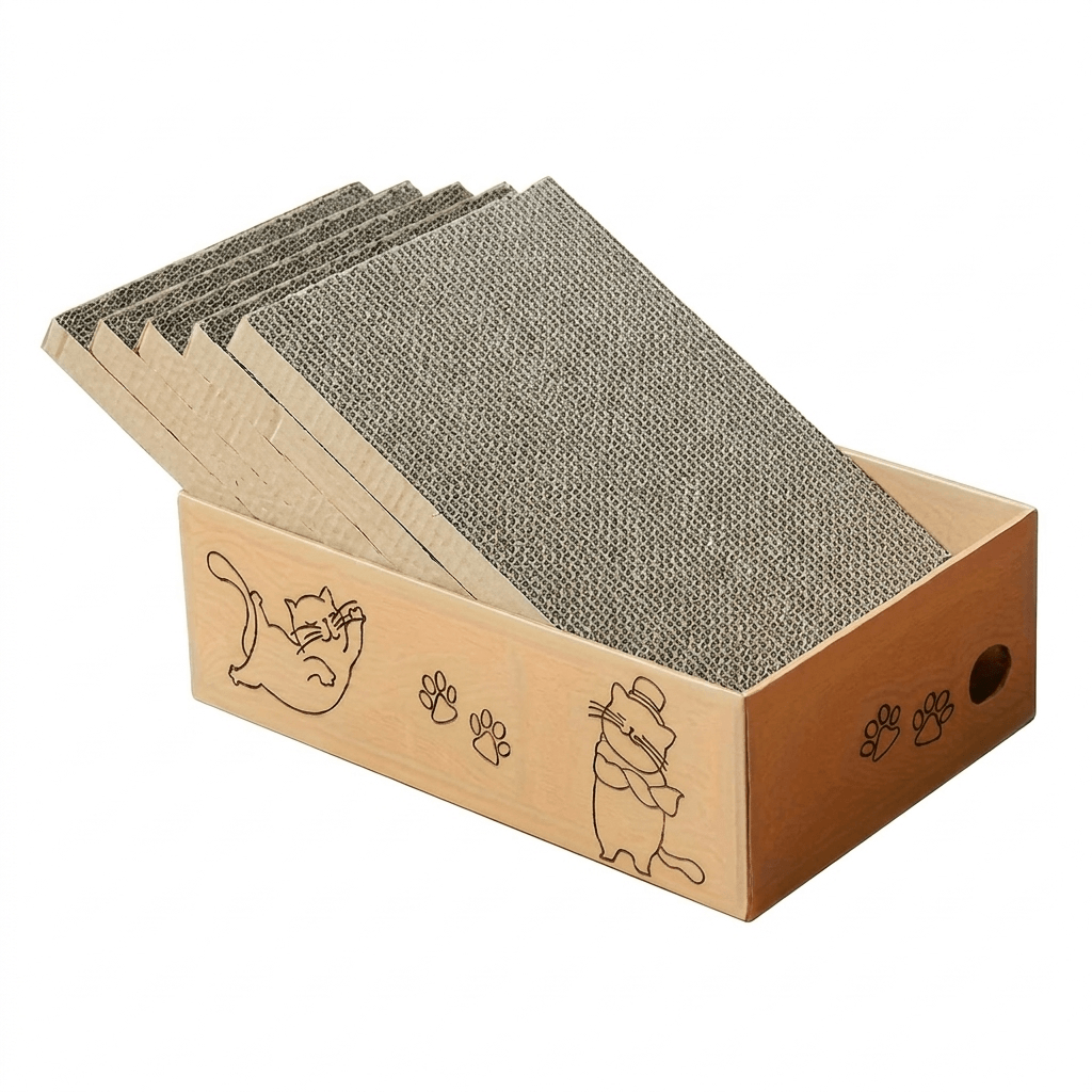 Reversible Cardboard Cat Scratch Ramp | Wave Lounge Scratcher