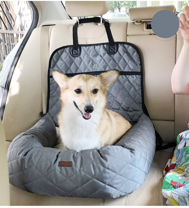 2-in-1 Pet Car Seat Bed for Dogs & Cats