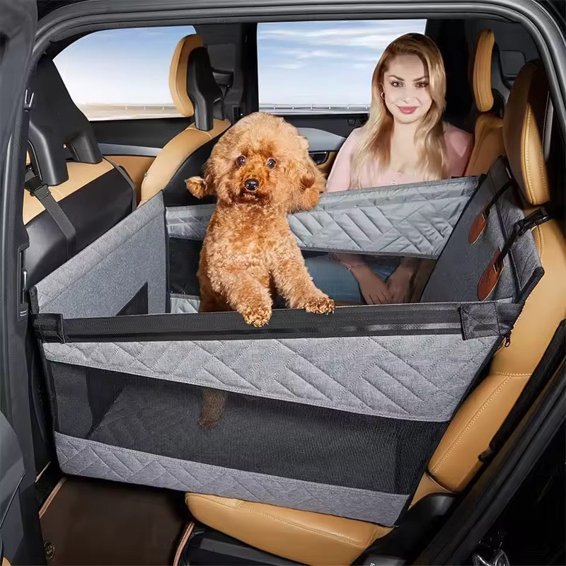 Dog Car Seat Extender | Hard Bottom Waterproof Platform & Adjustable