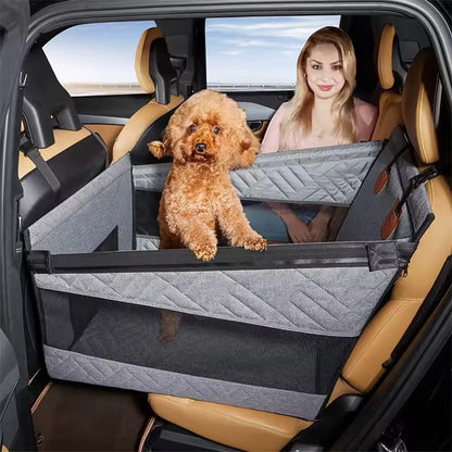 Dog Car Seat Extender | Hard Bottom Waterproof Platform & Adjustable