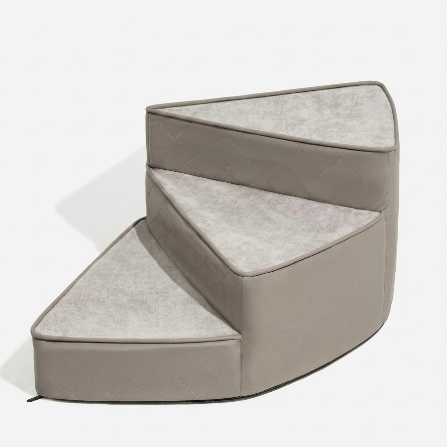 Spiral Dog Stairs for Beds & Sofas | Faux Leather & Joint-Friendly