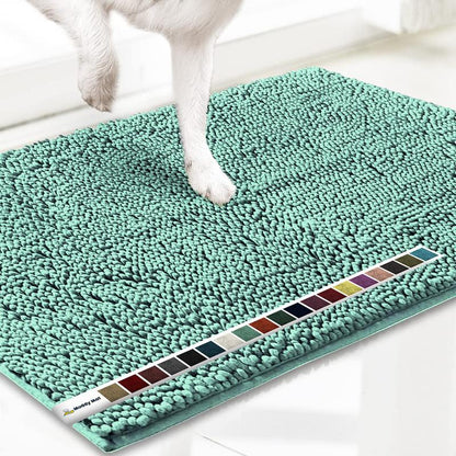 Absorbent Chenille Entryway Rug for Muddy Paws