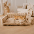 Orthopedic Dog Bed with Elevated Headrest