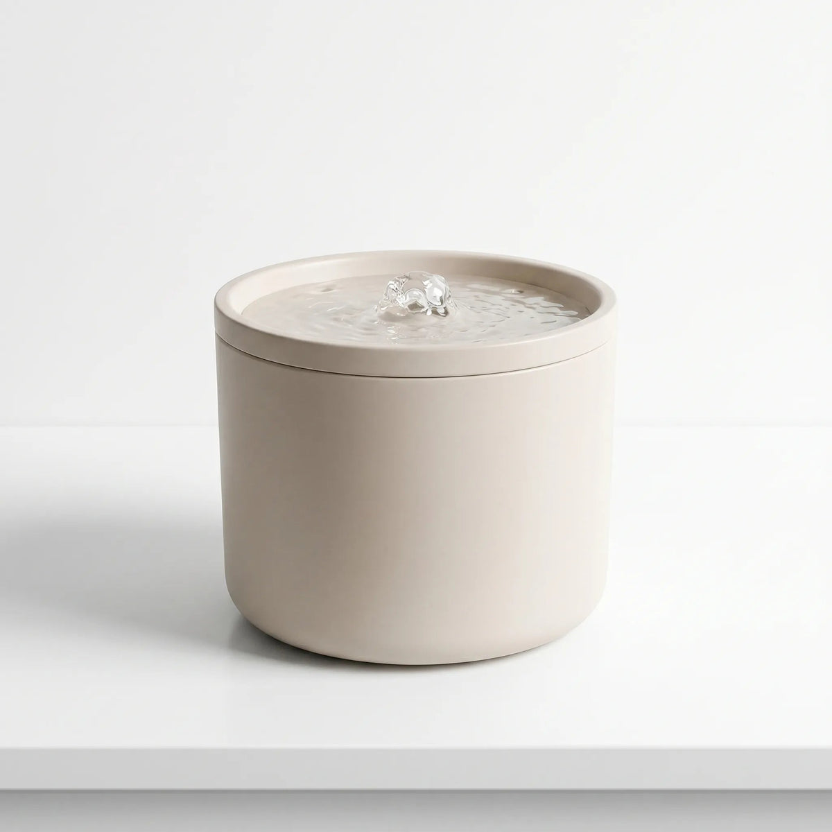 Ceramic Cat Water Fountain | 4-Layer Filtration Ultra-Silent 20dB &