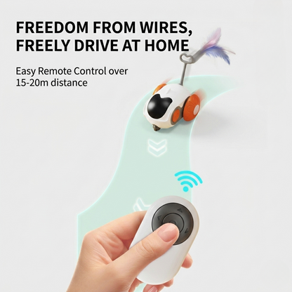 Interactive Cat Toy Wand with Remote | Motion Play for Bored Cats
