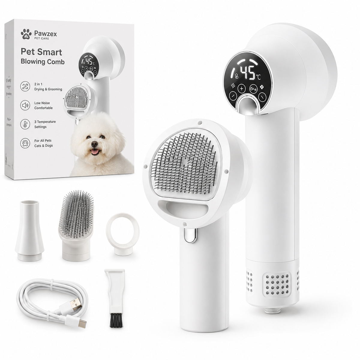 Quiet Smart Pet Hair Dryer for Dogs & Cats