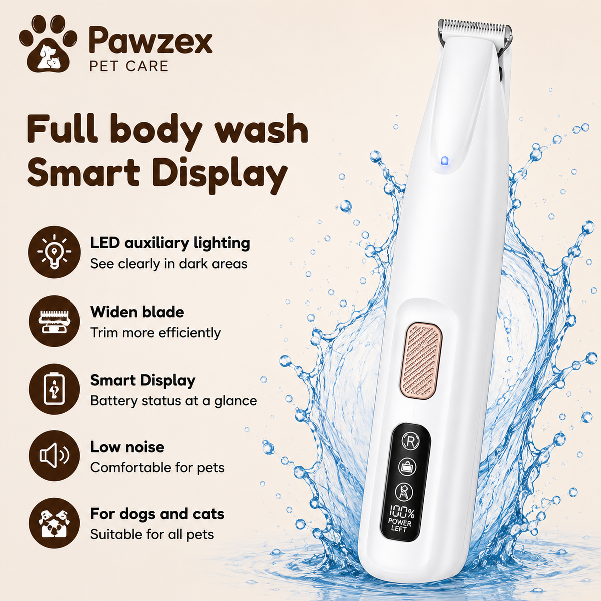 LED Pet Paw Trimmer for Dogs & Cats