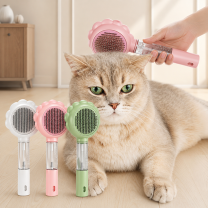 2-in-1 Self-Cleaning Pet Brush with Spray