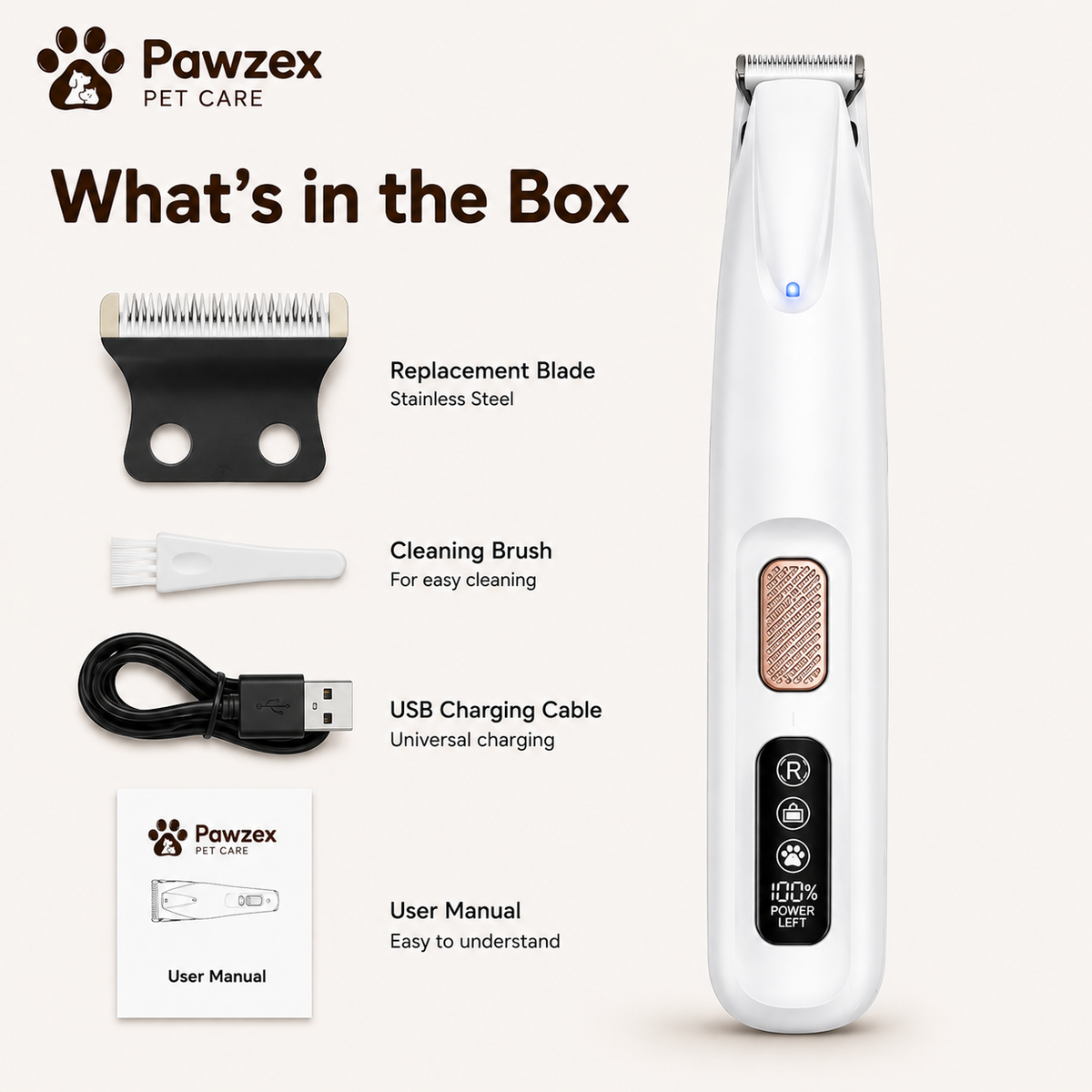 LED Pet Paw Trimmer for Dogs & Cats