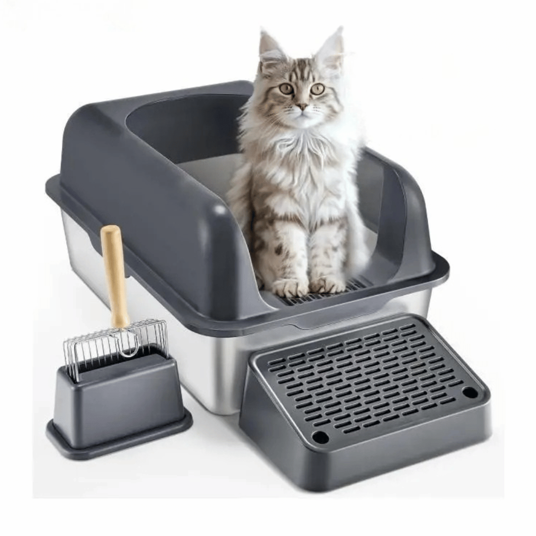 Extra-Large Cat Litter Box That Cuts Odor | High Sides & UV Fresh