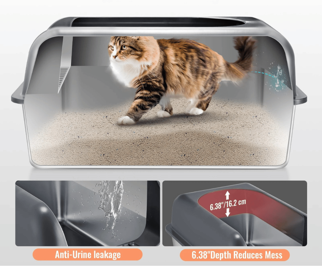 Extra-Large Cat Litter Box That Cuts Odor | High Sides & UV Fresh