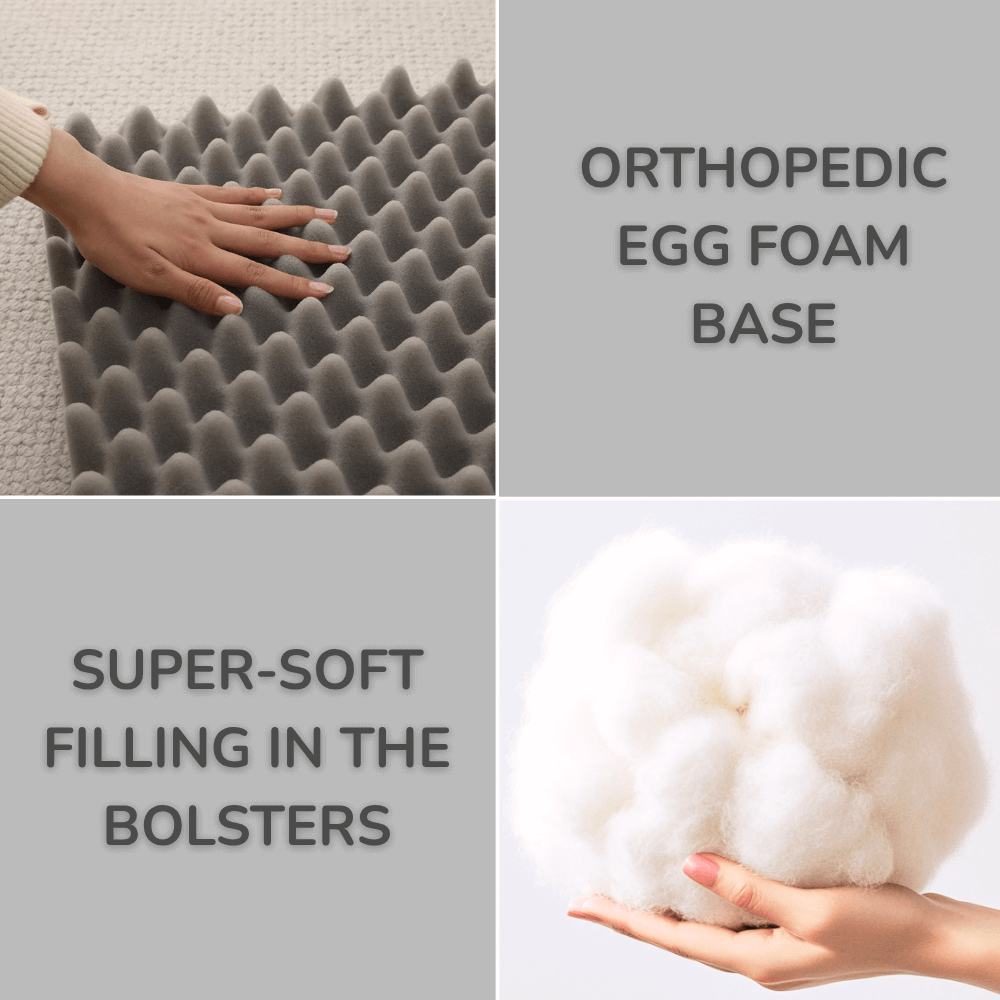 Orthopedic Dog Bed for Joint Relief | Bolster Foam Support