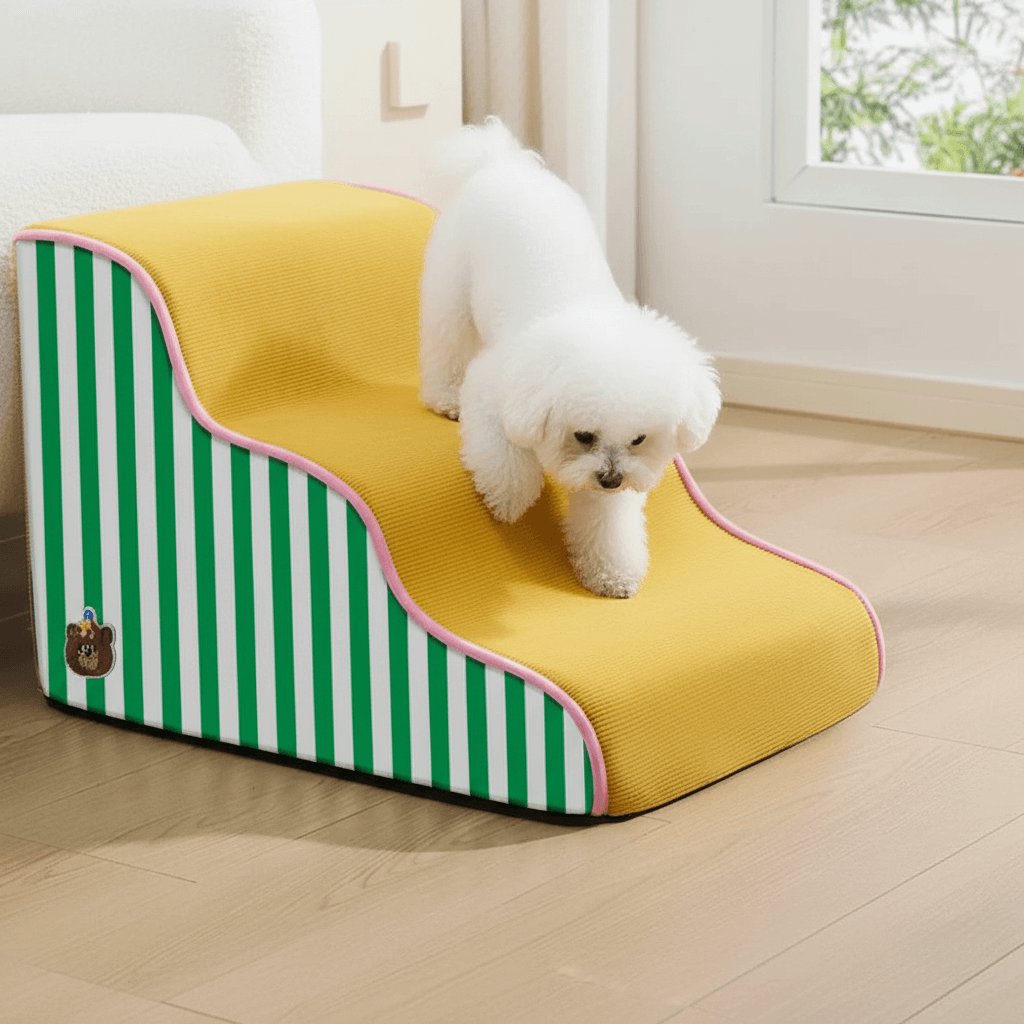 Orthopedic Dog Stairs That Protect Joints | Foam Steps & Non-Slip Base