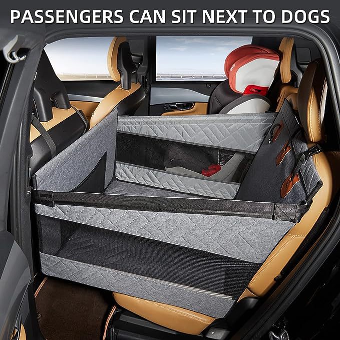 Dog Car Seat Extender | Hard Bottom Waterproof Platform & Adjustable