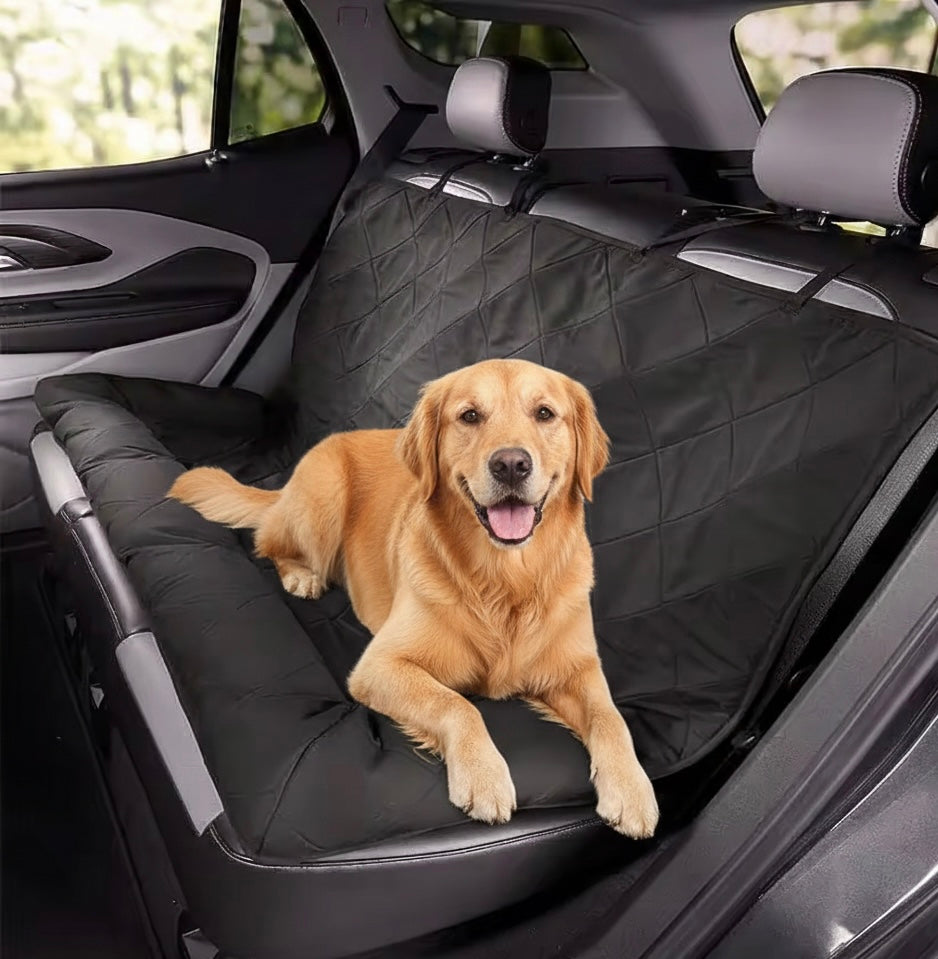 2-in-1 Dog Car Bed & Seat Cover | Anti-Slip Waterproof Machine-Washable