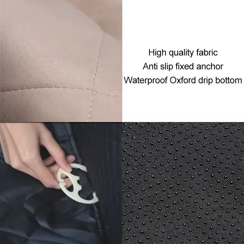 2-in-1 Dog Car Bed & Seat Cover | Anti-Slip Waterproof Machine-Washable