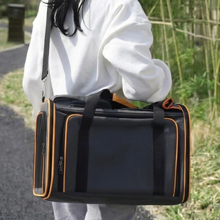 Expandable Pet Carrier Bag | Breathable Mesh Foldable Soft-Sided