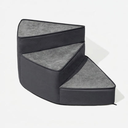 Spiral Dog Stairs for Beds & Sofas | Faux Leather & Joint-Friendly