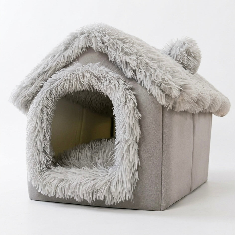 Fleece Pet Bed for Dogs & Cats | Soft Washable Cover & Non-Slip Base