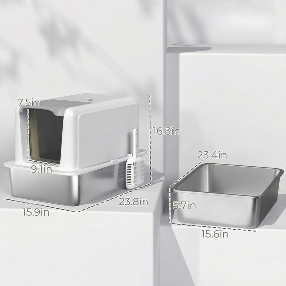 Covered Cat Litter Box That Cuts Tracking
