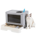Foldable Enclosed Cat Litter Box | Dual-Entry Design & Easy Clean
