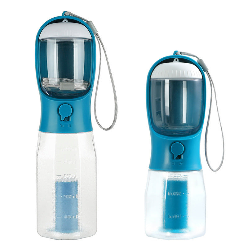 Portable Dog Travel Bottle for Walks | Water, Food & Waste Bags