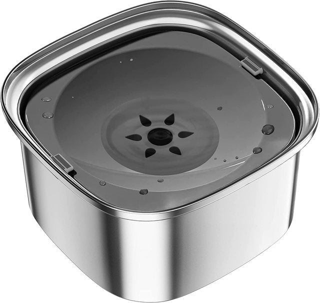 Spill-Proof Dog Water Bowl | 304 Stainless Steel Floating Disc &