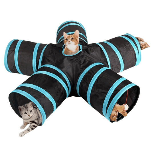 Foldable Cat Play Tunnel with Crinkle Sound