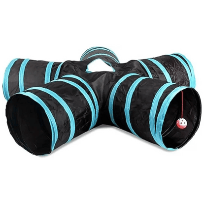 Foldable Cat Play Tunnel with Crinkle Sound