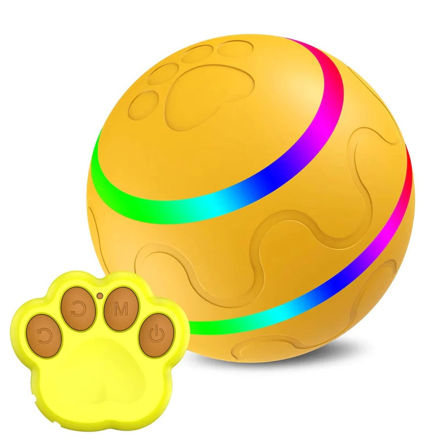 Motion-Activated Pet Ball with Remote & LED