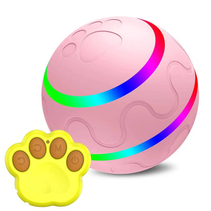 Motion-Activated Pet Ball with Remote & LED