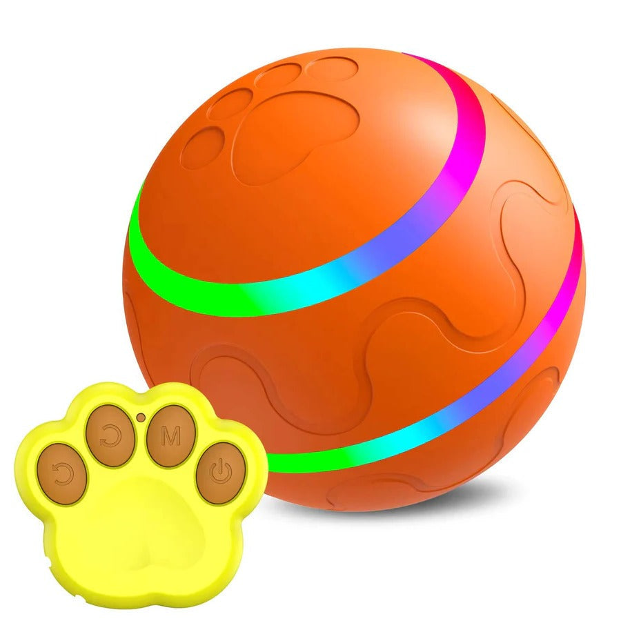 Motion-Activated Pet Ball with Remote & LED