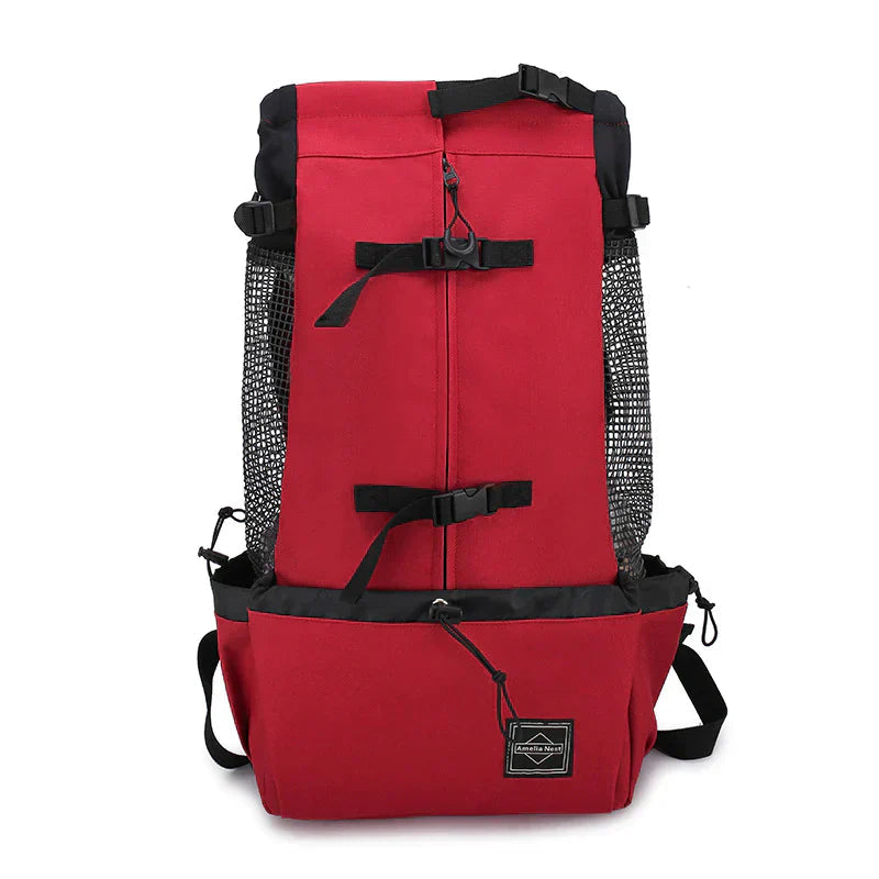 Ergonomic Dog Backpack Carrier | Breathable Mesh & Built-In Safety