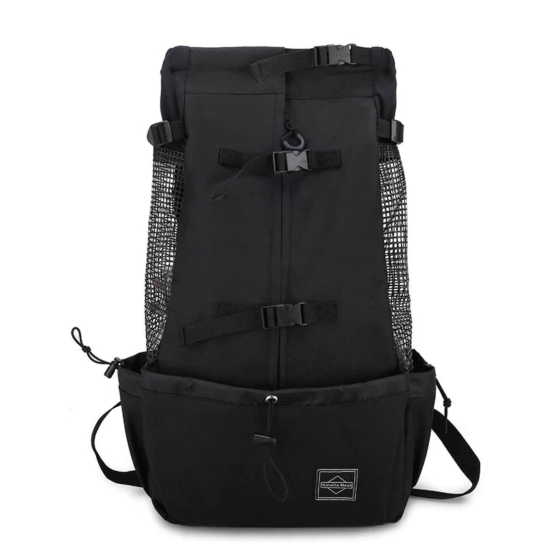 Ergonomic Dog Backpack Carrier | Breathable Mesh & Built-In Safety