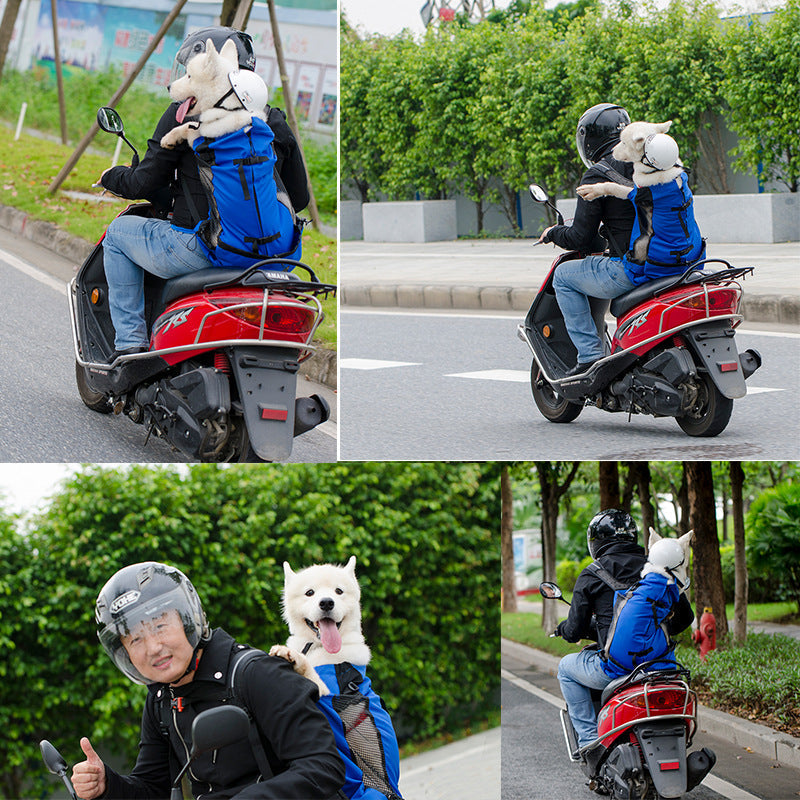 Ergonomic Dog Backpack Carrier | Breathable Mesh & Built-In Safety