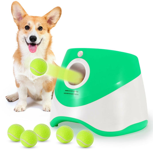 Automatic Dog Ball Launcher for Solo Fetch | 3 Distances & 6 Balls