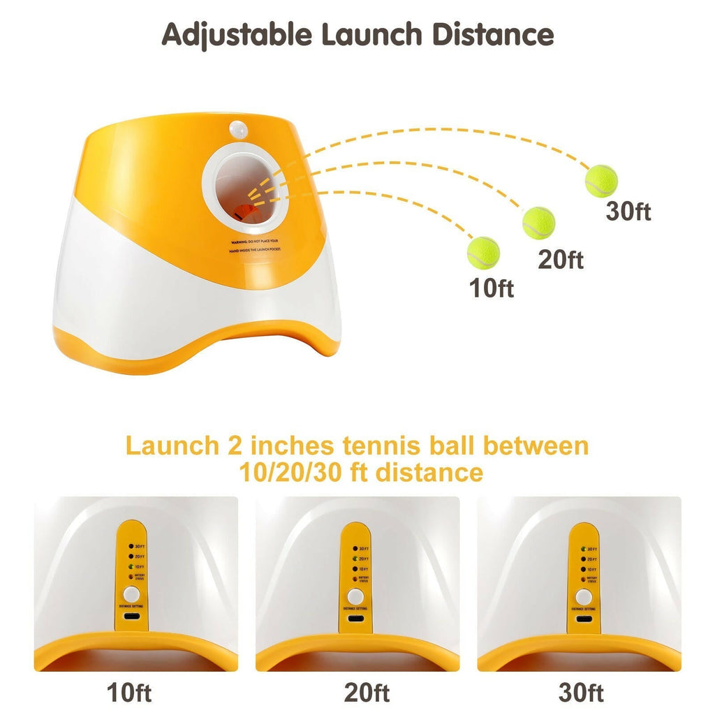 Automatic Dog Ball Launcher for Solo Fetch | 3 Distances & 6 Balls