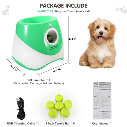 Automatic Dog Ball Launcher for Solo Fetch | 3 Distances & 6 Balls