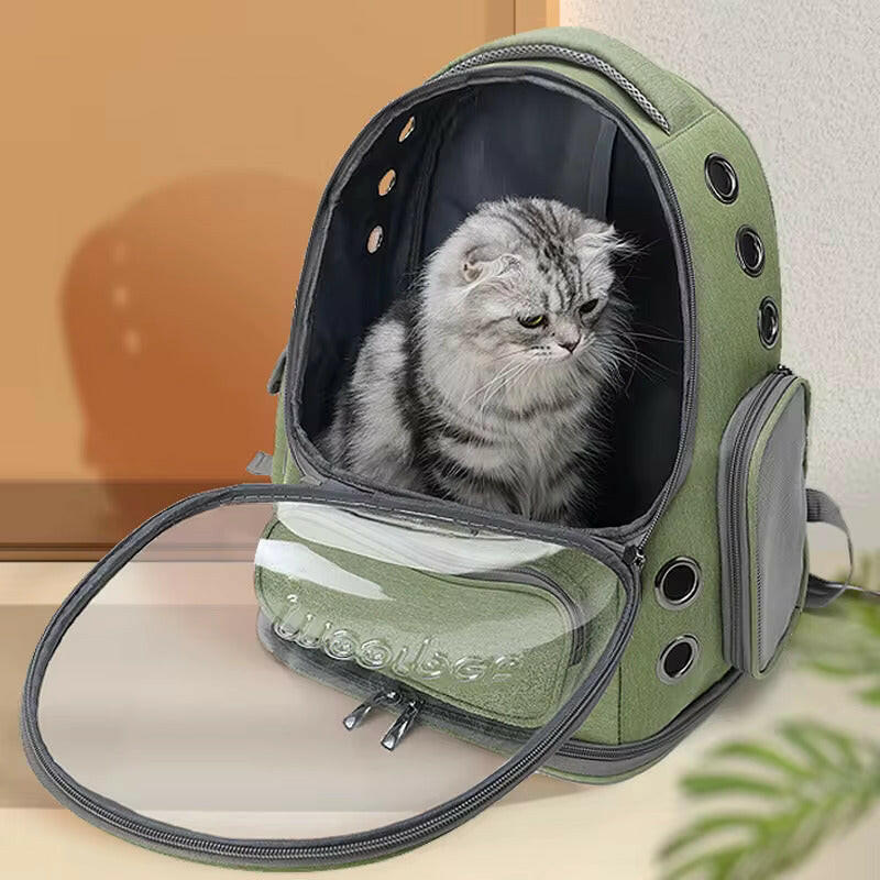 Bubble Window Pet Carrier Backpack | Breathable Mesh & Padded Straps